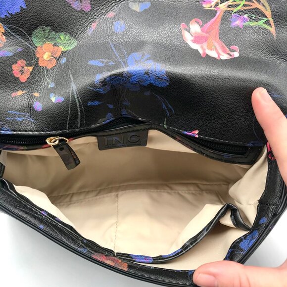 I.N.C. International Concepts Midnight Flower Ajae Flap Crossbody - Picture 10 of 11